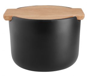 Eva Solo Nordic Kitchen salt cellar with wooden lid black