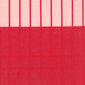 Marimekko Tiiliskivi Raita paper napkin 33x33 cm 20 pcs red, pink