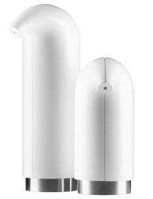 Eva Solo soap dispenser height 18 cm & lotion dispenser height 13 cm white, steel satin