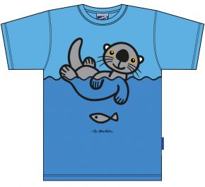 Bo Bendixen Unisex T-Shirt blue Sea Otter