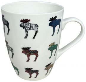 Nordiska Ingela J. Moose white mulitcolor cup / mug 0.3 l