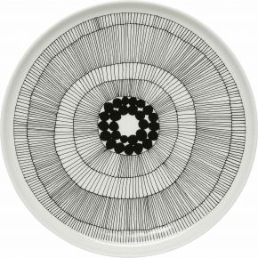 Marimekko Siirtolapuutarha (colonial garden) Oiva plate Ø 25 cm black, cream w