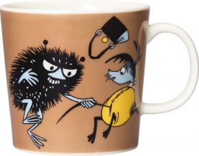 Moomin by Arabia Moomins Stinky in Action cup / mug 0.3 l brown, cream white, multicolored