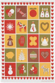 Almedahls Julhuset (Christmas house) tea towel 47x70 cm multicolored