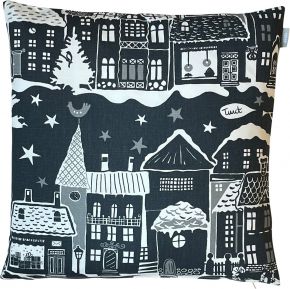 Spira of Sweden Staden cushion cover (eco-tex) 47x47 cm blue, white