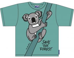 Bo Bendixen Unisex Kids t-shirt green-grey Koala