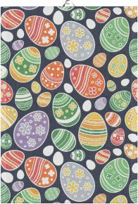 Ekeklund Easter Happy Easter tea towel (eco-tex) 35x50 cm black, multicolored