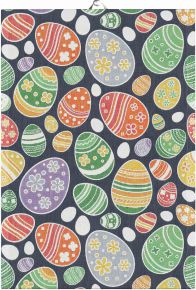 Ekeklund Easter Happy Easter tea towel (oeko-tex) 35x50 cm black, multicolored