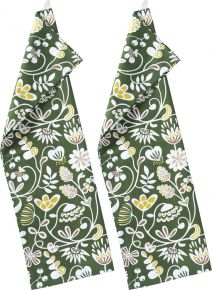 Klippan Elvy tea towel (eco-tex) 46x70 cm 2 pcs green, multicolor