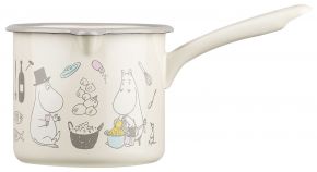 Muurla Moomins Bon Appetit sauté pan 1.3 l enamel beige, multicolored