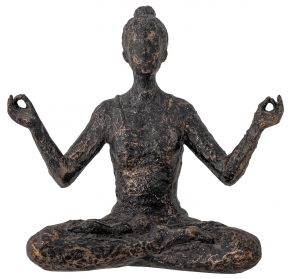 Bloomingville deco yoga sculpture height 13.5 cm width 7 cm length 14.5 cm black