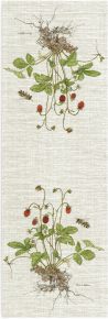 Emma Sjödin table runner 40x120 cm Woodlands Strawberries