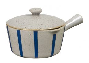 Lyngby Porcelæn DAN-Ild jug / gravy boat with lid 0.5 l beige, blue