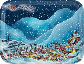 Muurla Mauri Kunnas Santa's village tray 28x36 cm