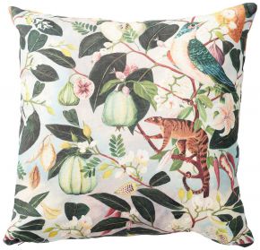 Klippan Fruits cushion cover (eco-tex) 45x45 cm dark green, light blue, brown, yellow, pink, white