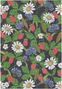 Ekelund Summer Fragaria tea towel (oeko-tex) 35x50 cm green, blue