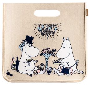 Muurla Moomins date night recycled PET storage basket 33x31x33 cm