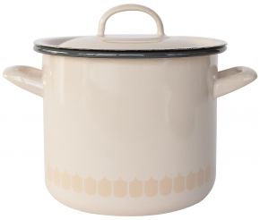 Muurla Vappu casserole 2.5 l enamel beige