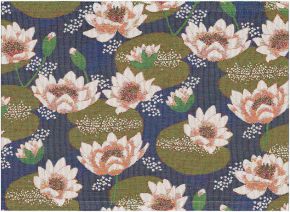Ekeklund Summer Water Lilies placemat (eco-tex) 35x48 cm black, white, multicolored