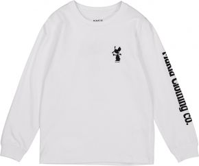 Makia Clothing x Mauri Kunnas Unisex Kids T-Shirt Longsleeve Doghill white with black print