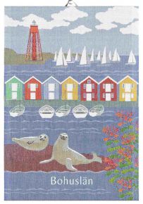 Ekelund Swedish Provinces Bohuslän tea towel (eco-tex) 35x50 cm blue, multicolor