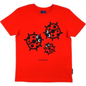 Bo Bendixen Unisex Kids T-Shirt red, black 3 Ladybugs